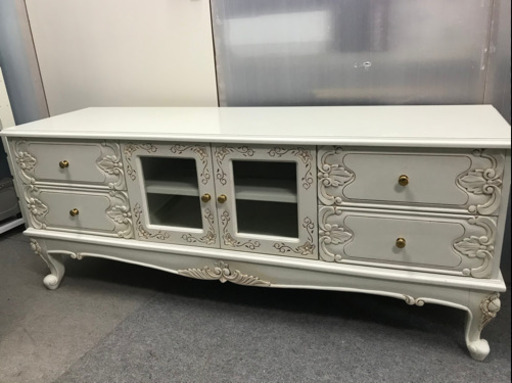 【取引中】姫系　TVボード　ローボード　TV台　アンティーク　エレガント　ロココ調