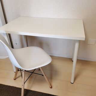 イケア　LINNMON　テーブル　学習デスク　チェア付き