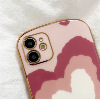 iPhone11proスマホケースInsピンク少女ハート人気の画像