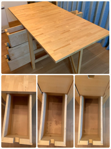 ☆ご相談中☆【IKEA】伸長式 折りたたみテーブル　ノールデン
