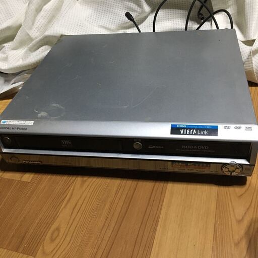 Panasonic パナソニック HDD DVD VHS レコーダー デッキ DMR-EX250V 全て再生確認のみ リモコン無し