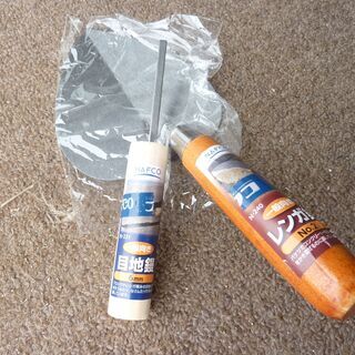 ♦未使用 DIYセット / 目地鏝 レンガ鏝 こて セメント 砂 庭 アプローチ などにの画像