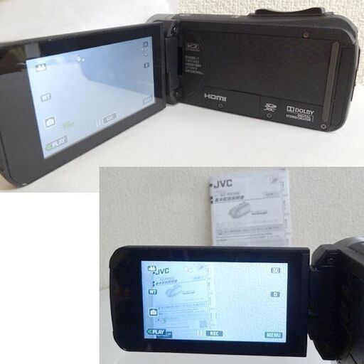 使用感少なめ★ビデオカメラ JVC ハイビジョンメモリームービー GZ-RX500 ブラック 2015年 防水 エブリオ 内蔵64GB