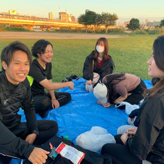 河川敷でドッチボール😊