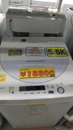 ６ヶ月保証付です！SHARP 洗濯機 5.5K 2017年製     42601