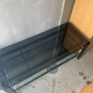 ガラス製TV台幅105高さ42奥行40