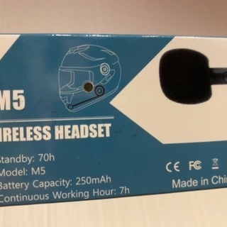 M5 wireless headset バイク イヤホン ブルートゥース バイク用通信機器の画像
