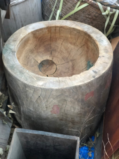 【レトロ】臼 餅つきや味噌づくりに 内径38cm 外径50cm レトロ】臼 餅つきや味噌づくりに 内径38cm 外径50cm