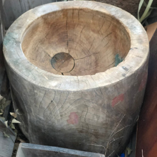 【レトロ】臼 餅つきや味噌づくりに 内径38cm 外径50cmの画像