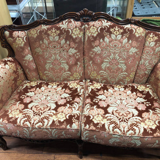 美品！ ゴブラン柄 二人掛けソファ アンティーク