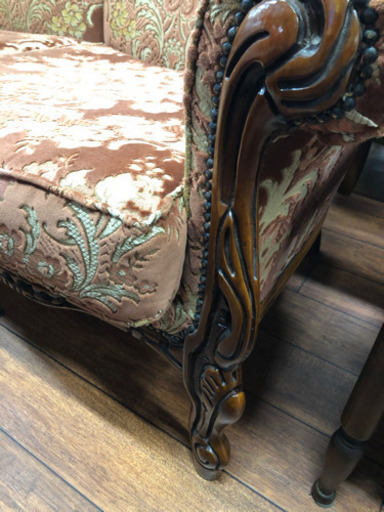 美品！ ゴブラン柄 二人掛けソファ アンティーク