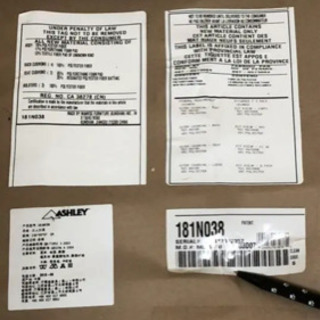 アシュレイ社ソファ☆上品なクリームカラー☆3人掛け＋オットマン　の画像