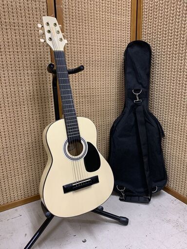 Makway ミニアコースティックギター FG10VWH 全長75cm ソフトケース付き ホワイト系 ミニギター 南12条店
