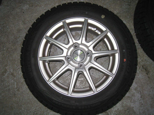 スタッドレスタイヤ 14インチ 175/65R14 バリ山 アルミホイール ウィンターマックス 1シーズンのみ使用 フィット