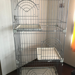 猫ゲージ　キャットゲージ　3段　中古　手渡し希望の画像