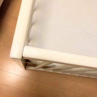 IKEA gulliver ベビーベッド ホワイト/ マットレスの画像
