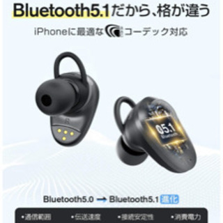 完全ワイヤレスイヤホン　Bluetooth5.1 アクティブノイズキャンセリングの画像