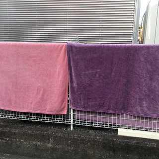 引き渡し決定！毛布敷パット3点セット　ピンク＆パープル