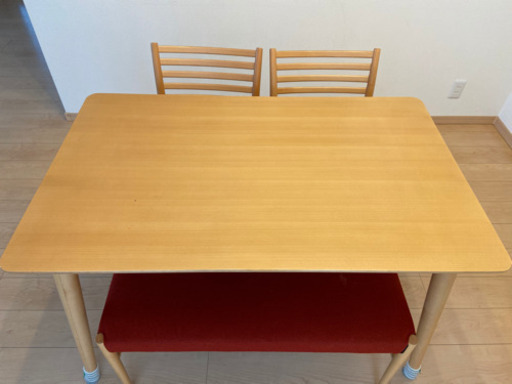 （お取引確定済み）大塚家具　ダイニング4点セット　幅120cm    ナチュラル