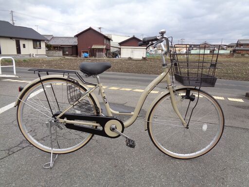 CARG 26インチ 婦人用自転車 クリーム色 (81)