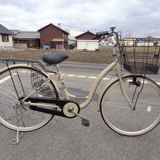 CARG 26インチ 婦人用自転車 クリーム色 (81)