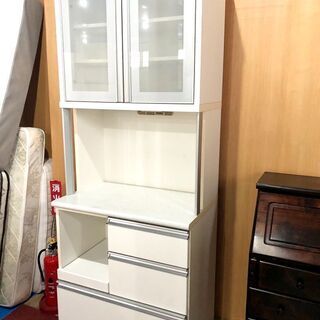 札幌近郊　送料無料　ニトリ　食器棚　2012年製　幅80.5×奥...