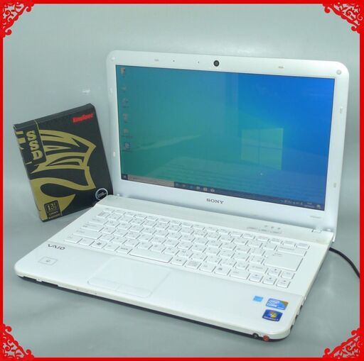 送料無料 新品SSD256GB ノートパソコン 中古動作良品 14型 SONY VAIO VPCEA1AFJ Core i3 4GB DVDRW 無線Lan webカメラ Windows10 Office