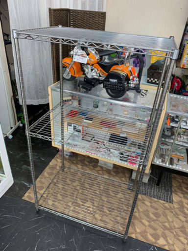 【成約御礼】ラック【ERECTA】径24mm/3段/収納/整理棚/メタルラック[中古品]¥1,100