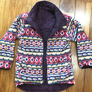 女児リバーシブル中綿入りコート120cm美品の画像