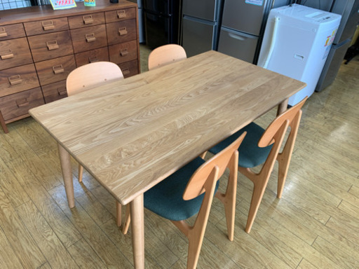 ⭐️3/15 値下げ⭐️モデルルーム展示品 いまだ家具 関家具 天然木 ダイニング5点セット 北欧Style  モック2