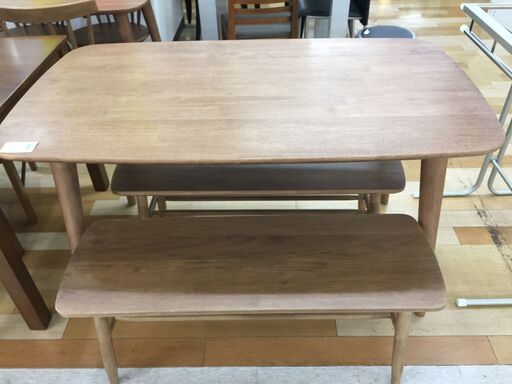 ニトリ　ダイニング３点セット　ブラウン【トレファク岸和田店】