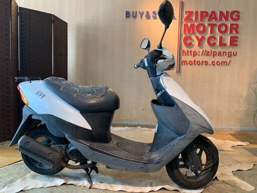 スズキ　レッツ2　白　走行　9565km　エンジン始動のみ確認OK　スクーター　原付　書類あり　名変可能　札幌発