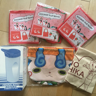 エコバック、保冷容器付タンブラーボトルなど