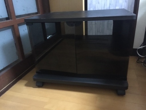 ガラス戸 テレビ台 黒