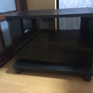 ガラス戸 テレビ台 黒