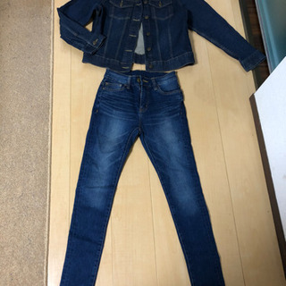 【中古】レディース　ジーンズ上下セット