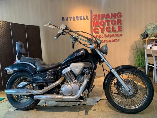 ホンダ　スティード400　NC26　黒　走行　2497Ｋm　初爆あり　レストア　部品取り　バイク　アメリカン　札幌発