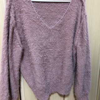 くすみ系ピンクのニット　Lサイズ