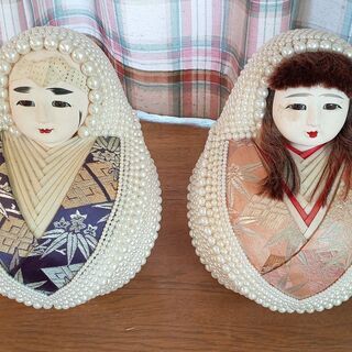 鷹ぽっぽ、こけし、だるま雛？民芸品一式の画像
