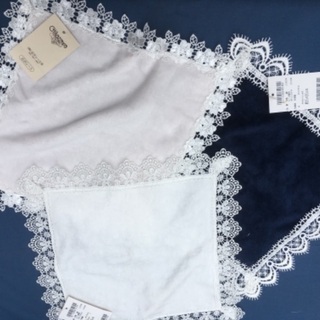 未使用【近沢レース店】タオル生地+レース　3枚セットの画像