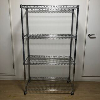 キャスター付きメタルラック4段・カインズで購入しました／中古品