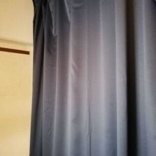 IKEA　イケア　遮光カーテン　濃紺　無地　　