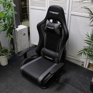 R2656) GTRACING 中古ゲーミングチェア ゲーミング座椅子 180度リクライニング ハイバック 可動肘 ヘッドレスト 肘掛け付き　ブラック 椅子 店頭取引大歓迎♪