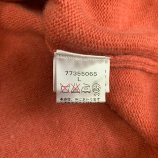 Rosenese サーモンピンク タートルネック カシミア混セーター L 11の画像