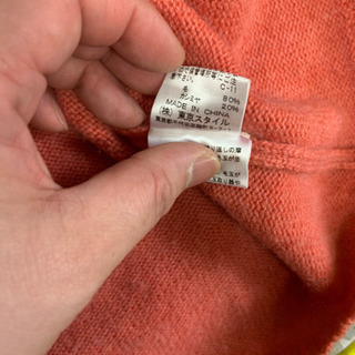 Rosenese サーモンピンク タートルネック カシミア混セーター L 11の画像