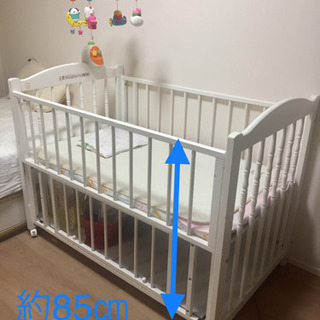 ベビーベッド（ホワイト）の画像