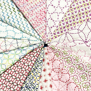 刺し子の花ふきん『ちくちく会』