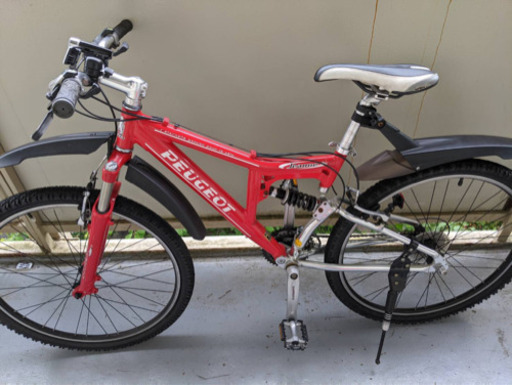 自転車　プジョー　マジで美品　生産終了　かなり美品。マウンテンバイク赤