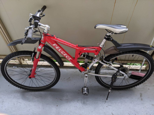 自転車　プジョー　マジで美品　生産終了　かなり美品。マウンテンバイク赤