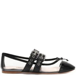 譲　新品　MIUMIU パンプス　フラットシューズ　バレー　結婚　ミュウミュウの画像